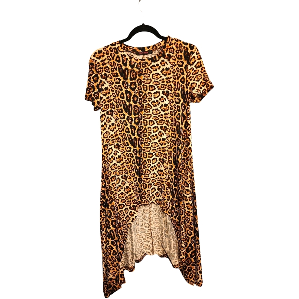 Crazy Train Leopard Print High Low Top